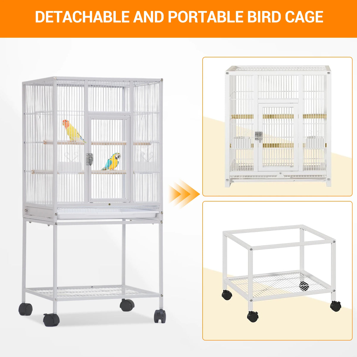 Multi Level Metal Small Animal Cage With Wheels And Tray