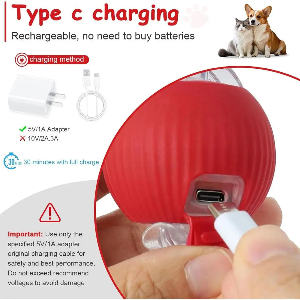 Automatic Rolling Interactive Ball For Indoor Cats And Dogs