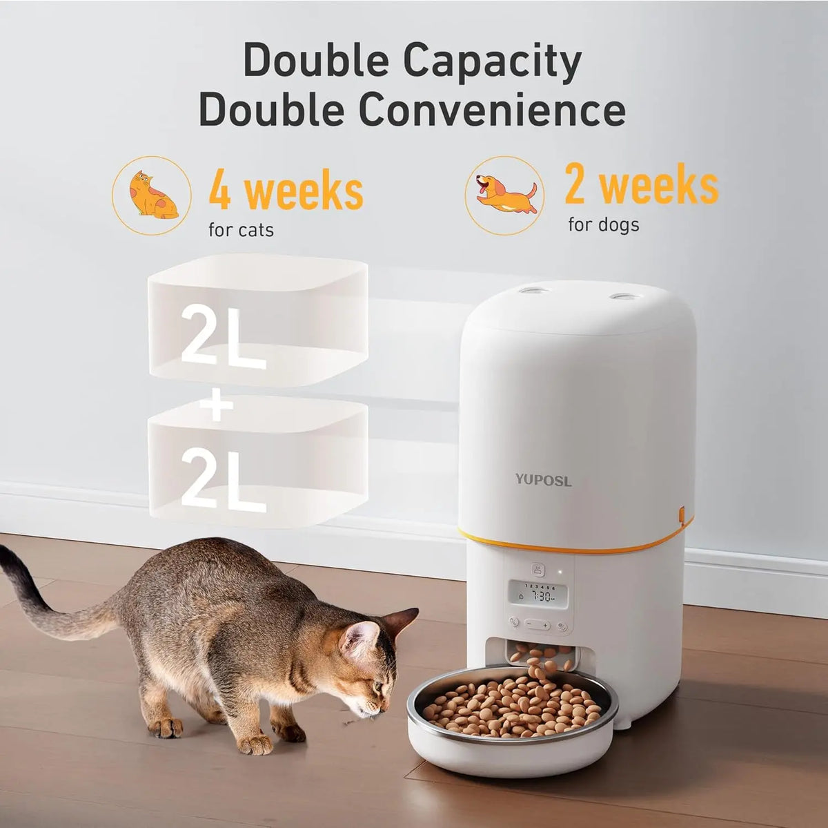 Furpipi Automatic Cat Feeder With Adjustable Portion Control