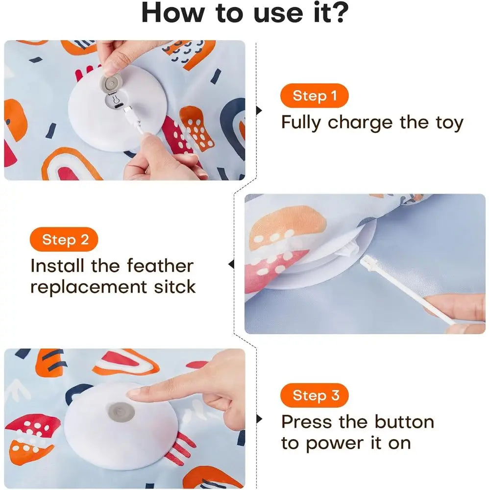 Automatic Interactive Hide And Seek Cat Toy Wand For Indoor Training