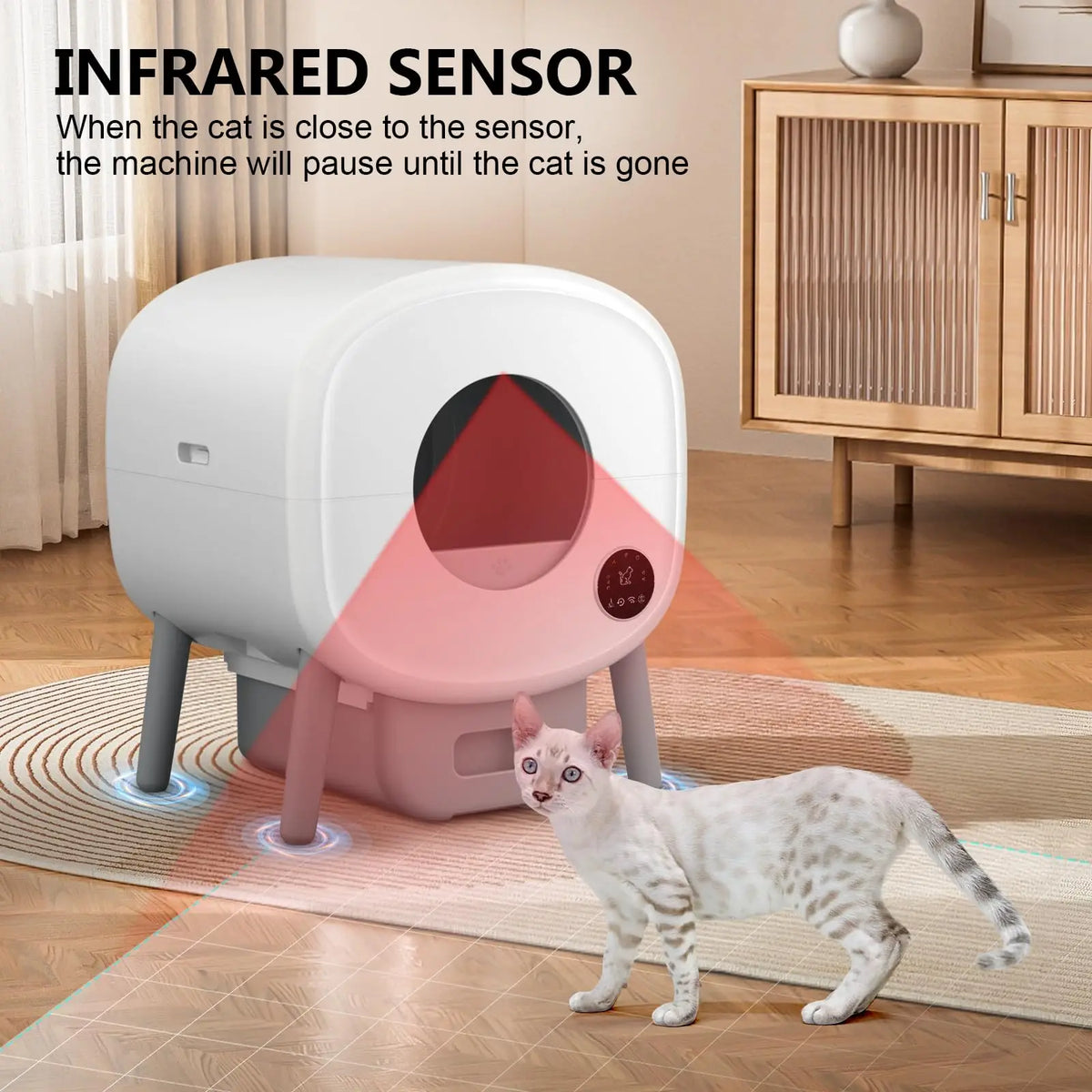 Smart Self Cleaning Cat Litter Box With App Control