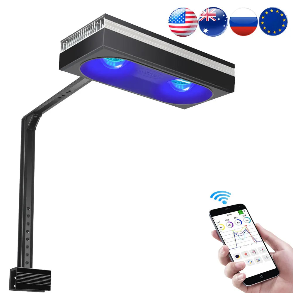 PopBloom WiFi Reef Aquarium Light For SPS And LPS Corals