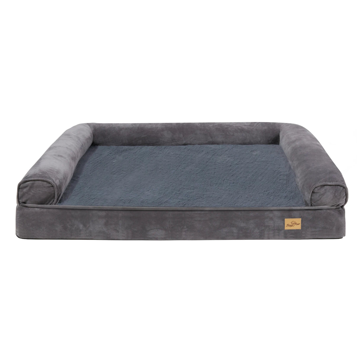 Bingopaw Orthopedic Dog Bed With Bolster And Washable Cover