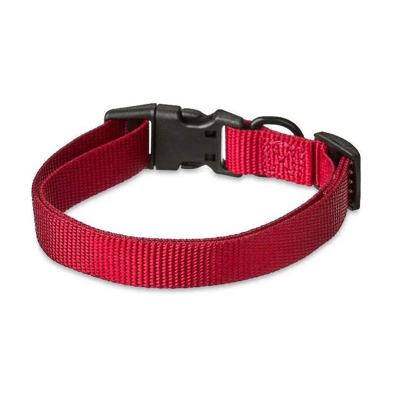 Adjustable Solid Polyester Dog Collar for Everyday Comfort and Reliable Wear