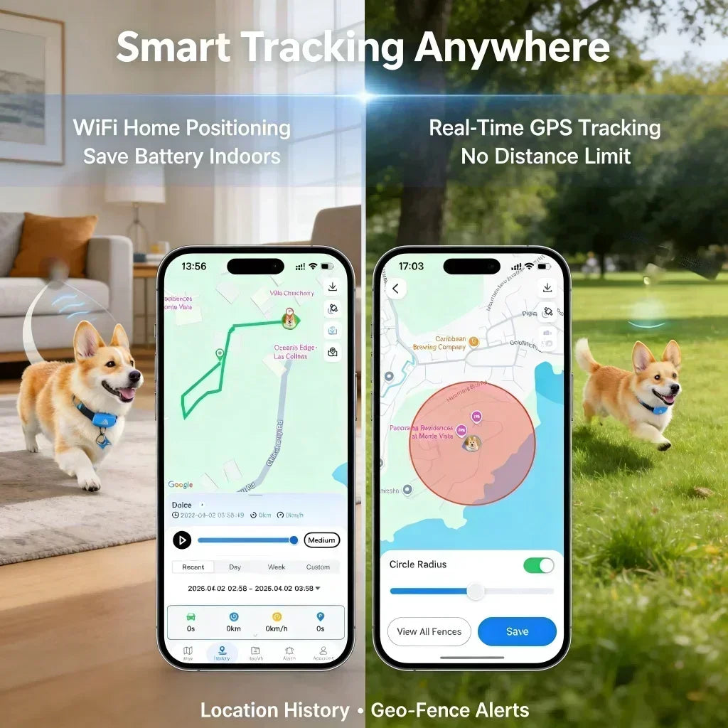 WANWAYTECH 4G GPS Pet Tracker For Dogs And Cats