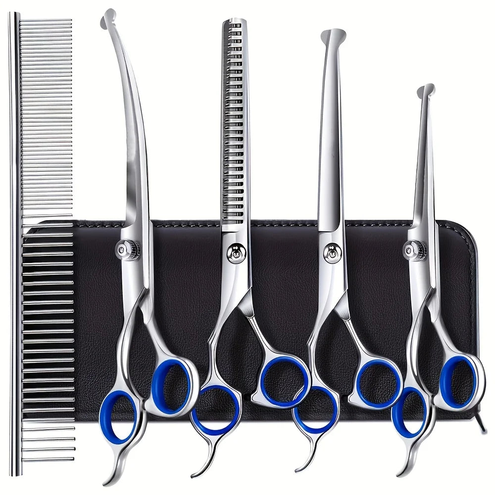 Titanium Coated Stainless Steel Dog Grooming Scissors