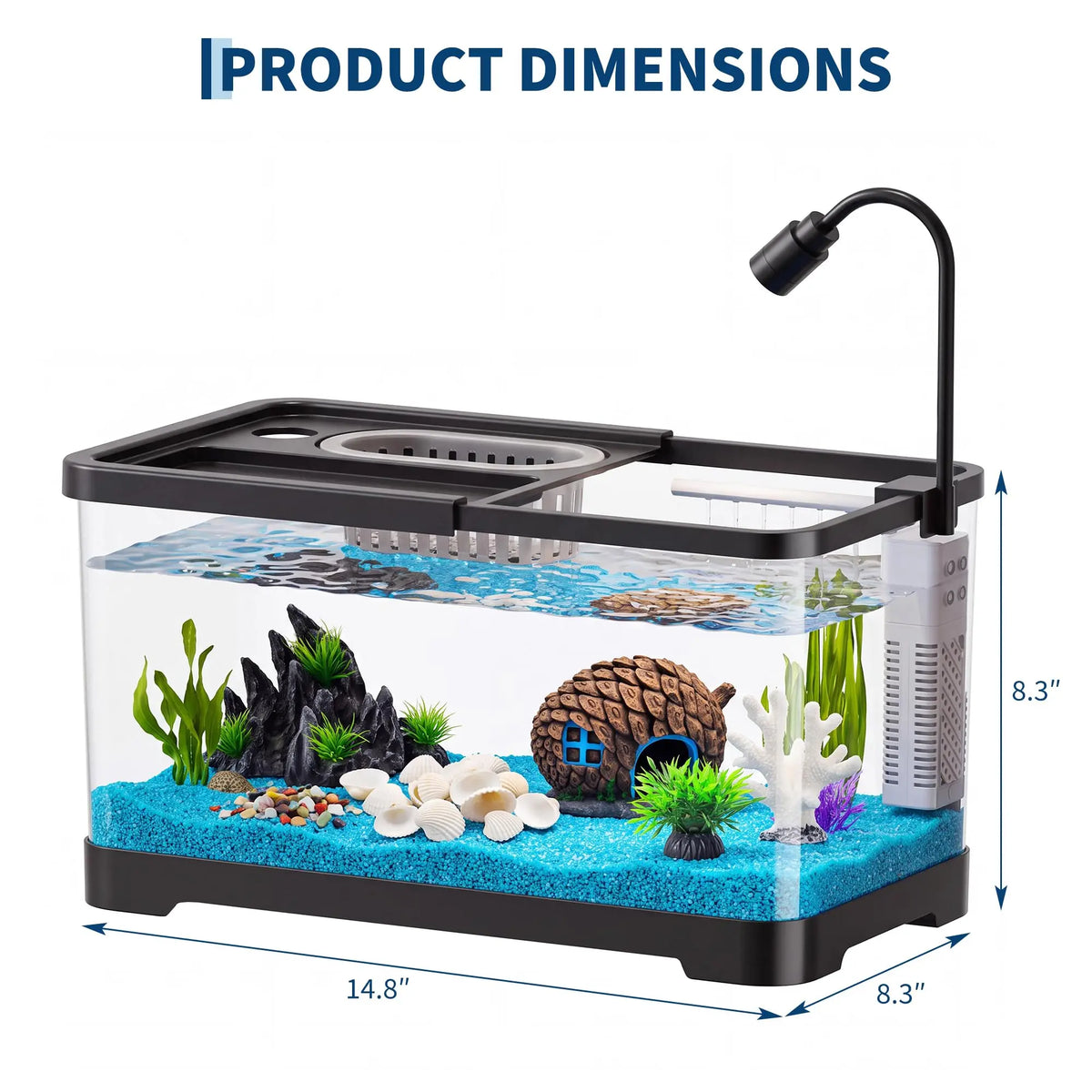 Complete Fish Tank Starter Kit With Filter And Light