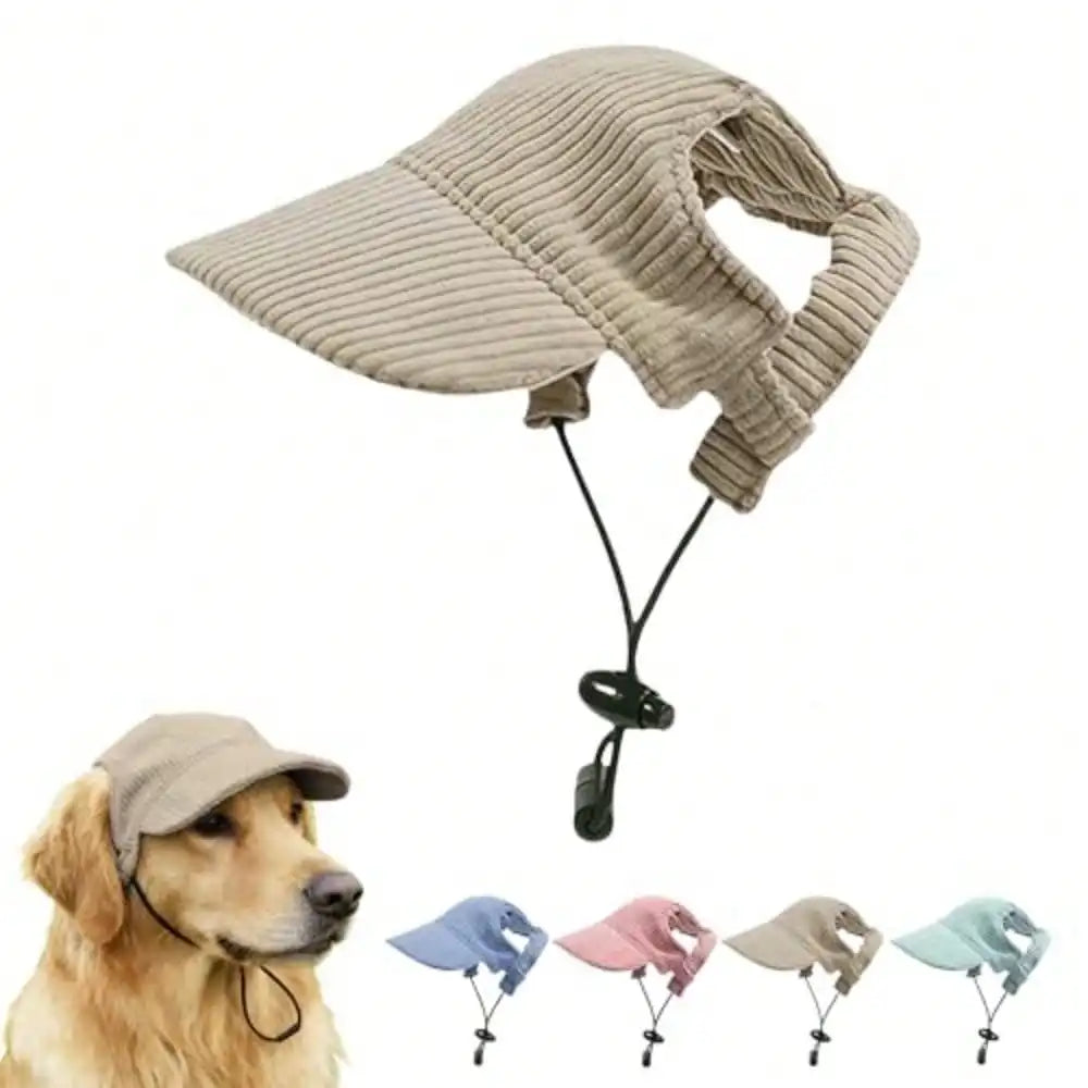 Dogs And Cats Baseball Sun Visor Hat With Ear Holes for Pets