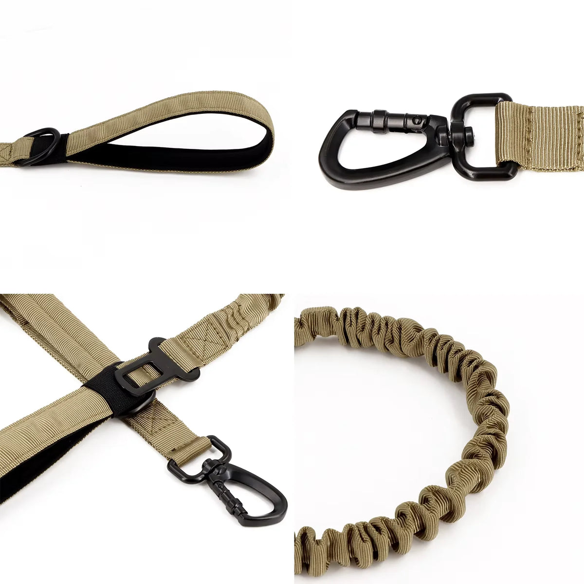 Adjustable Tactical Dog Leash With Dual Handles For Small Dogs