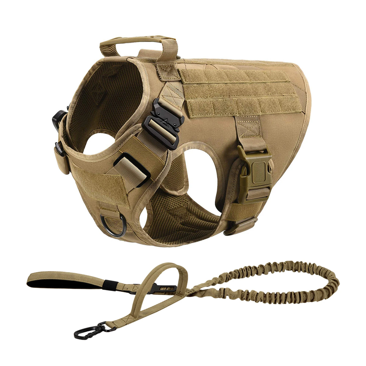 Tactical Dog Harness With Molle Pouches For Training