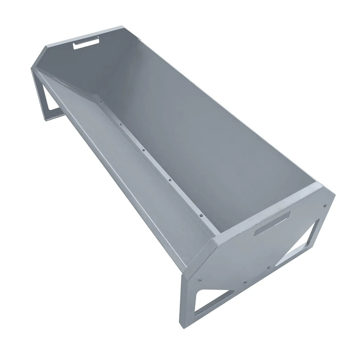 HiMISS 22 Gallon Galvanized Steel Livestock Hay Feeder Trough