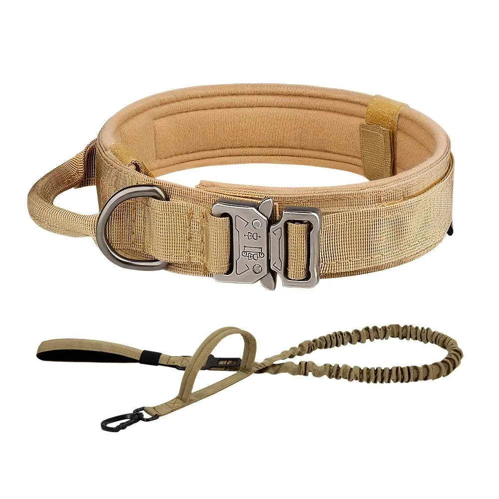 Adjustable Nylon Dog Training Collar And Leash Set With Handle