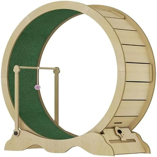Cat Exercise Wheel With Detachable Carpeted Runway For Pet Fitness