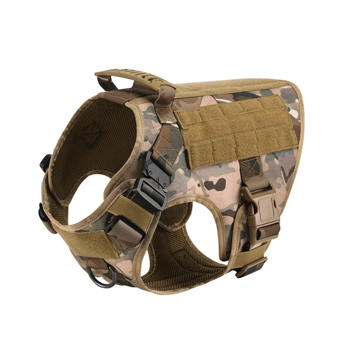 Tactical Dog Harness With Leash And Molle Pouches For Training