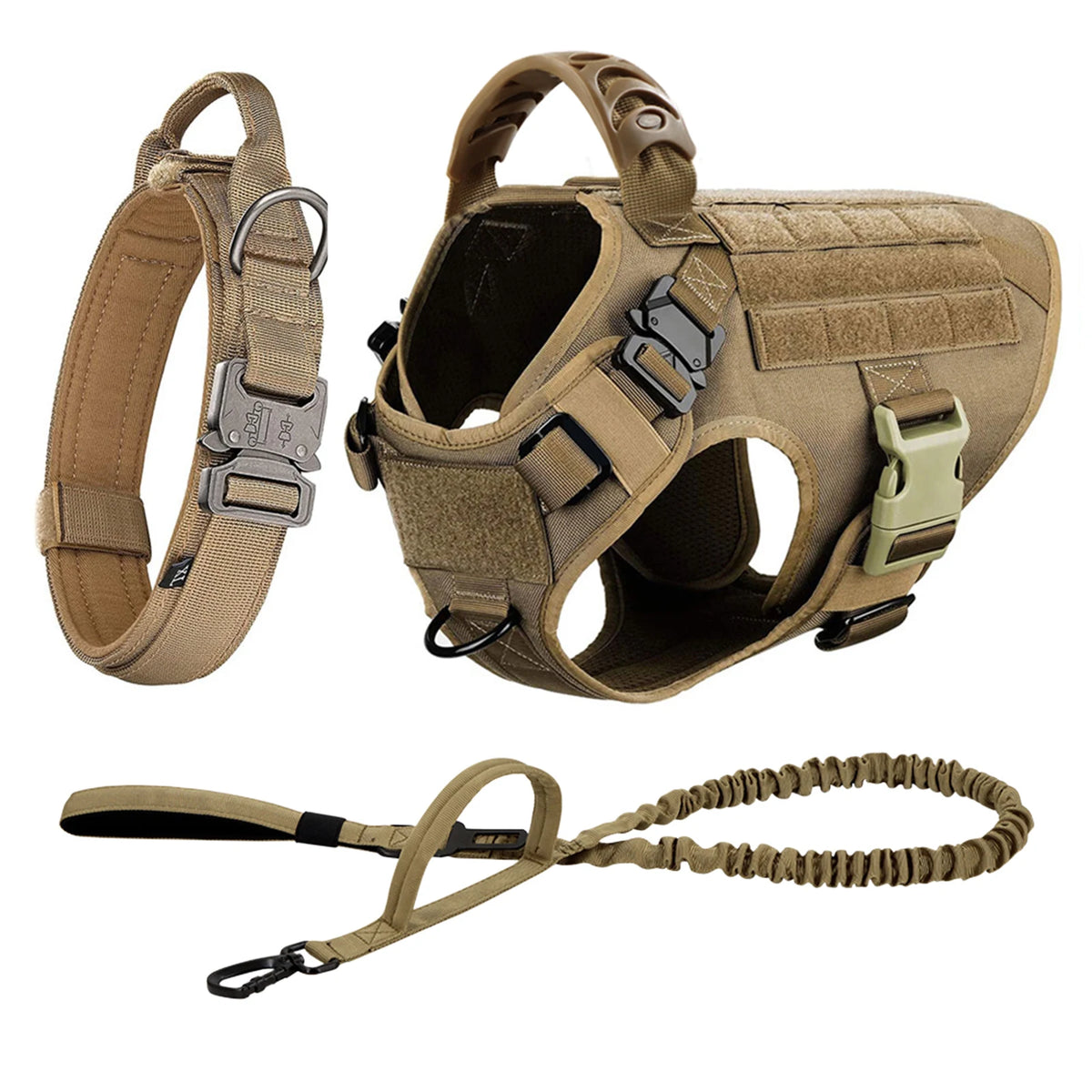 Large Dog Harness And Leash Set For German Shepherd Malinois Training