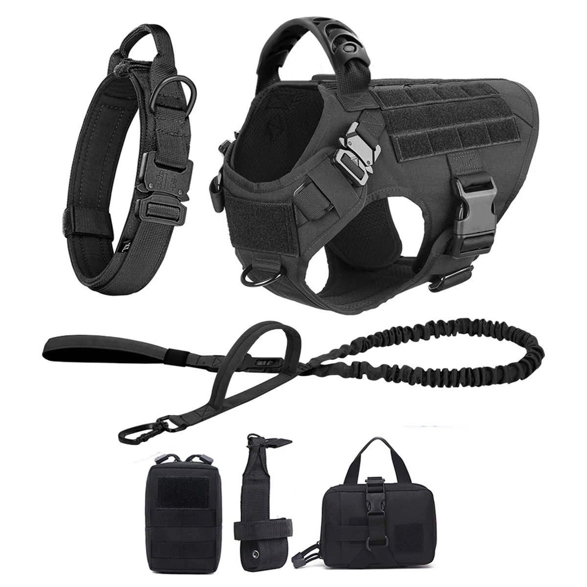 Large Dog Harness And Leash Set For German Shepherd Malinois Training