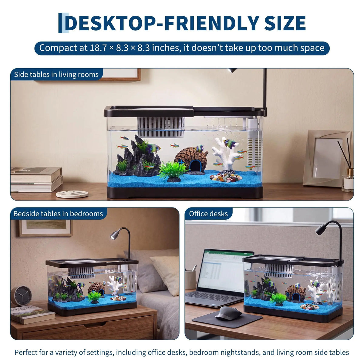 Complete Fish Tank Starter Kit With Filter And Light