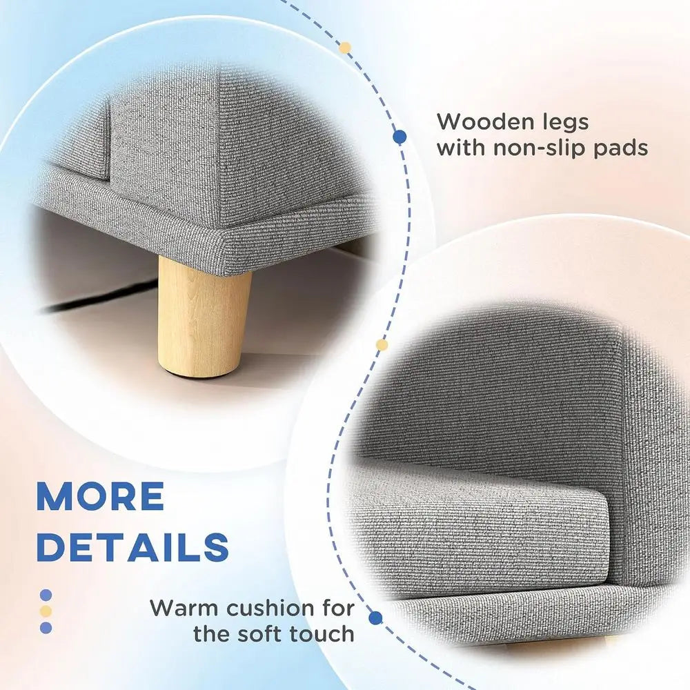 Luxury Wooden Pet Sofa Bed With Washable Cushion Cover