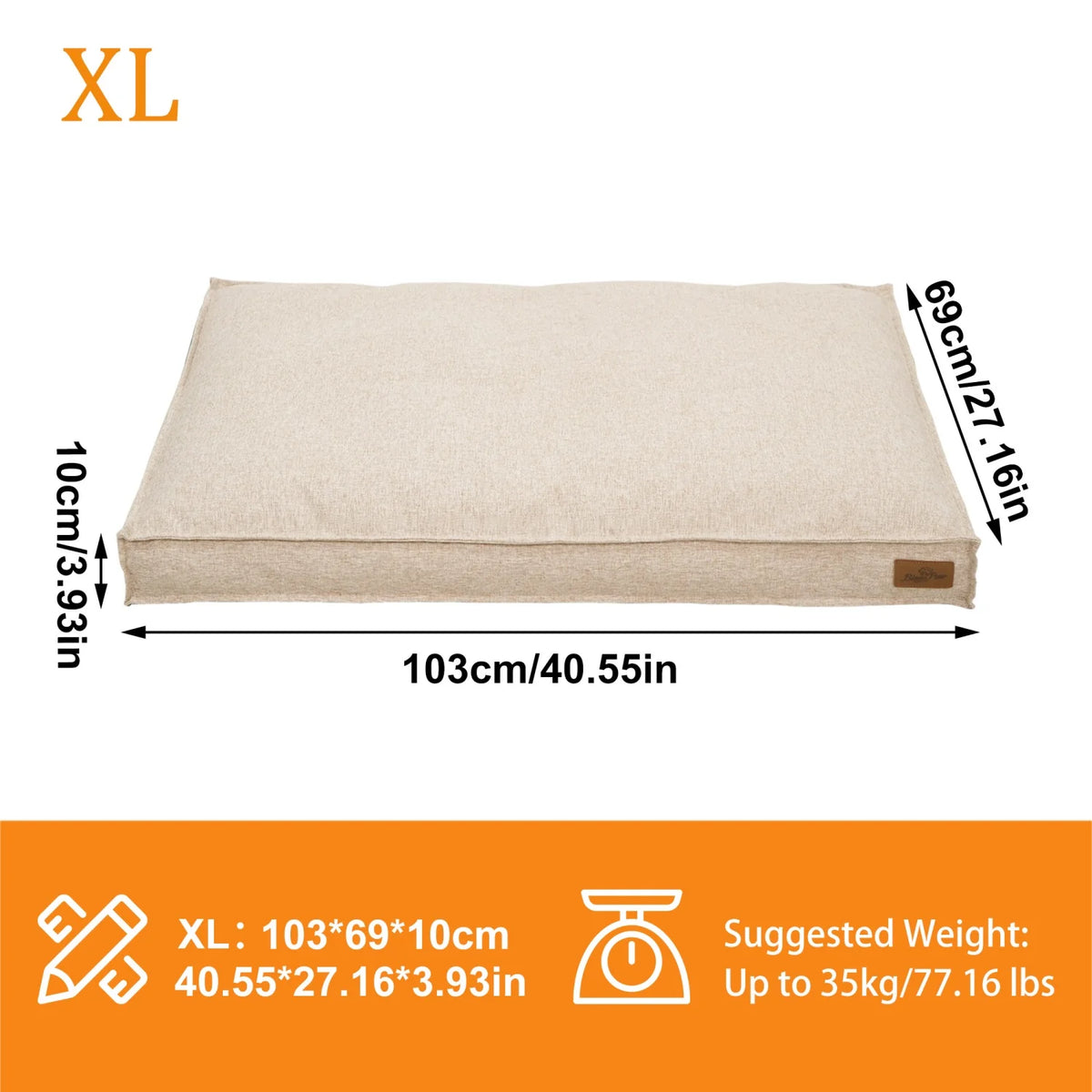 BINGOPAW Waterproof Dog Crate Bed Pad With Soft Foam Base