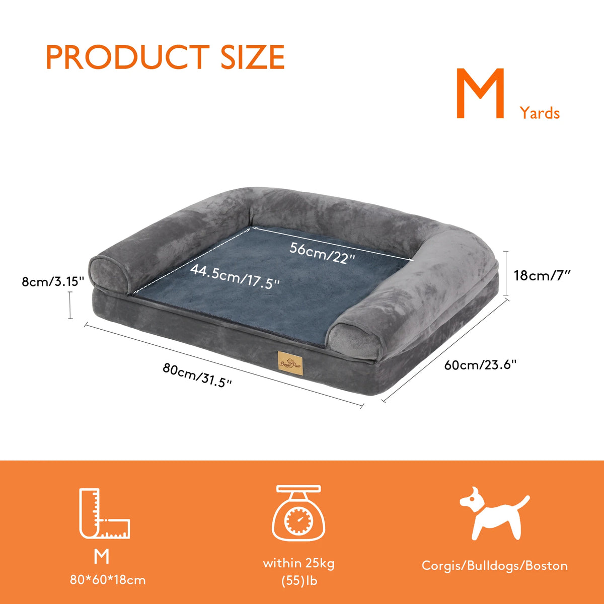 BINGOPAW Orthopedic Dog Bed Mattress With Removable Washable Cover