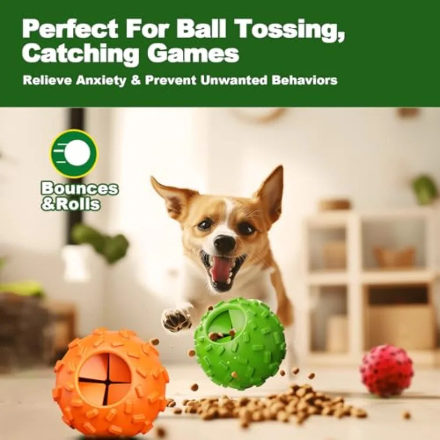 Interactive Treat Dispensing Puzzle Ball Dog Toy for Slow Eating