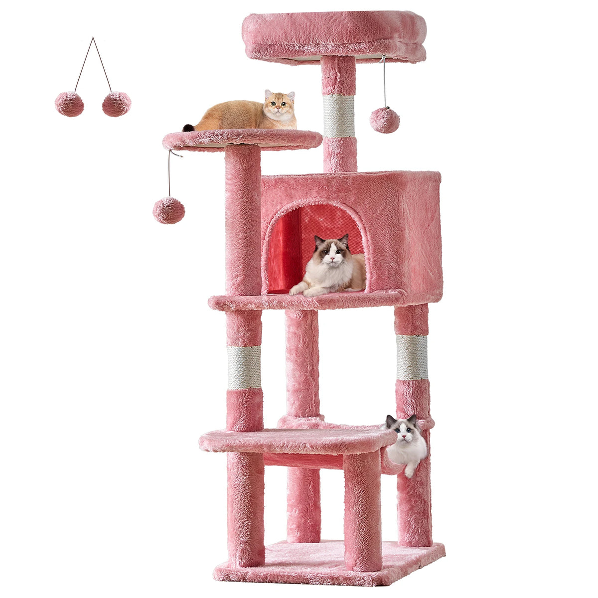JHK Multi-Cat Cat Tree Climbing Tower With Sisal Posts