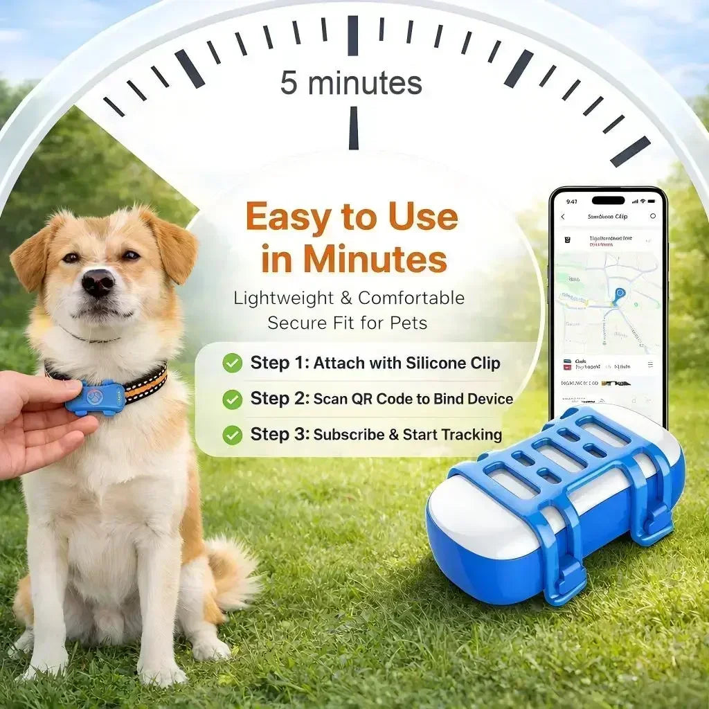 WANWAYTECH 4G GPS Pet Tracker For Dogs And Cats