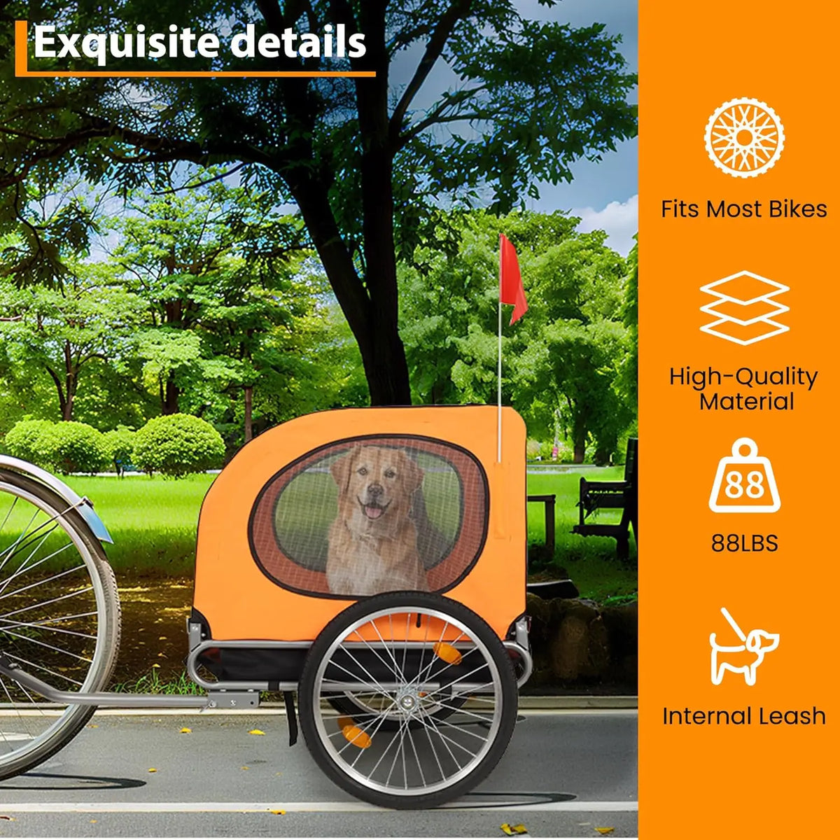 Twister Ck Dog Bike Trailer Bicycle Carrier Foldable Design