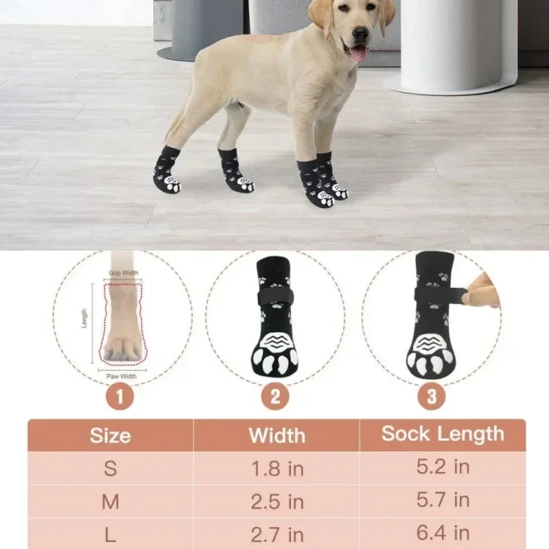 Non Slip Dog Socks With Paw Protection For Indoor Floors