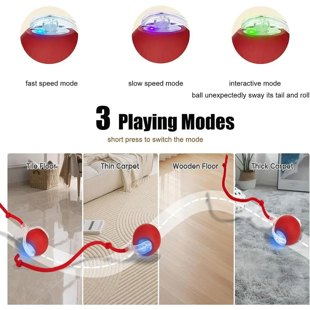 Upgraded Rechargeable Automatic Rolling Interactive Dog And Cat Toy Ball