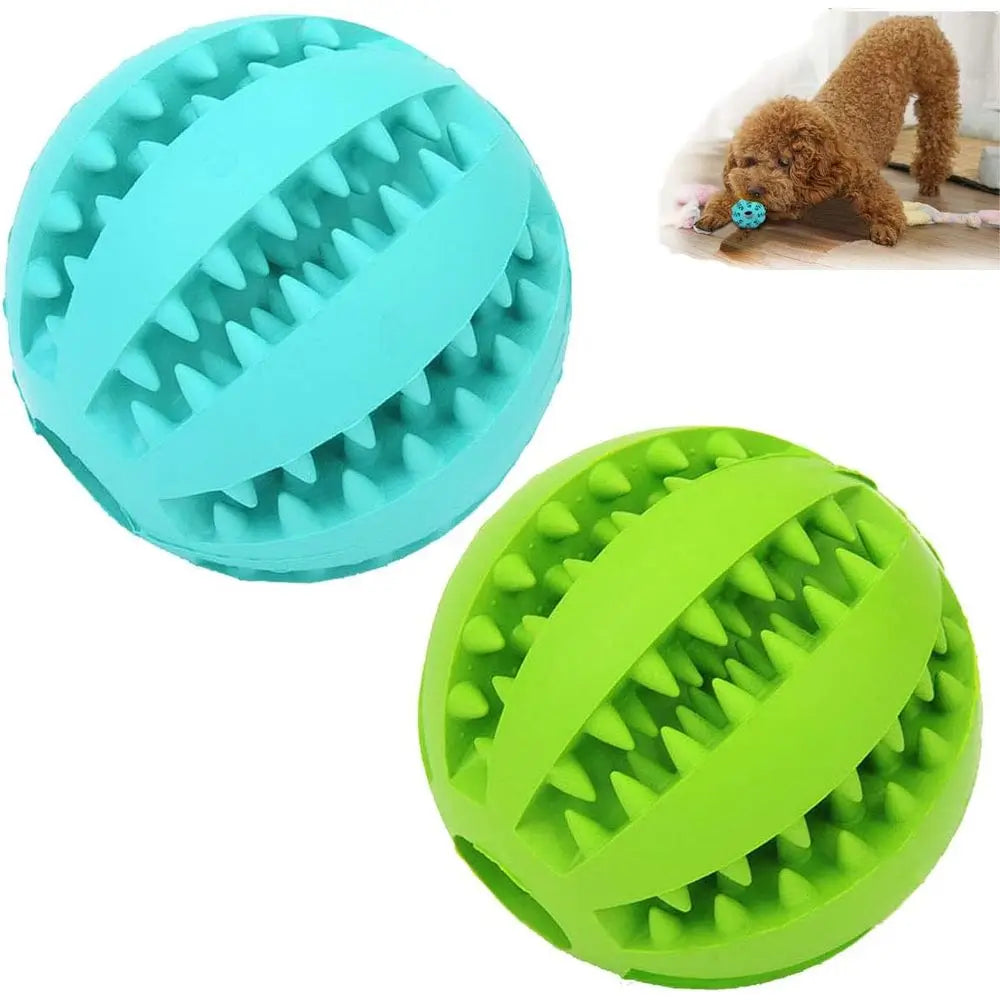 Natural Rubber Bite Resistant Dog Toy Ball With Treat Dispenser