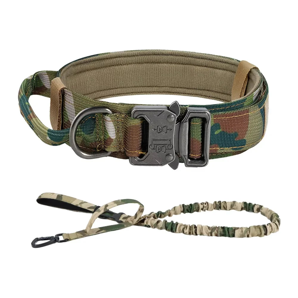Adjustable Nylon Dog Training Collar And Leash Set With Handle