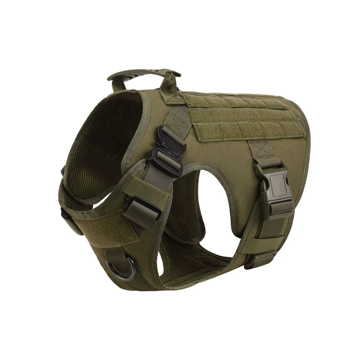 Tactical Dog Harness With Leash And Molle Pouches For Training