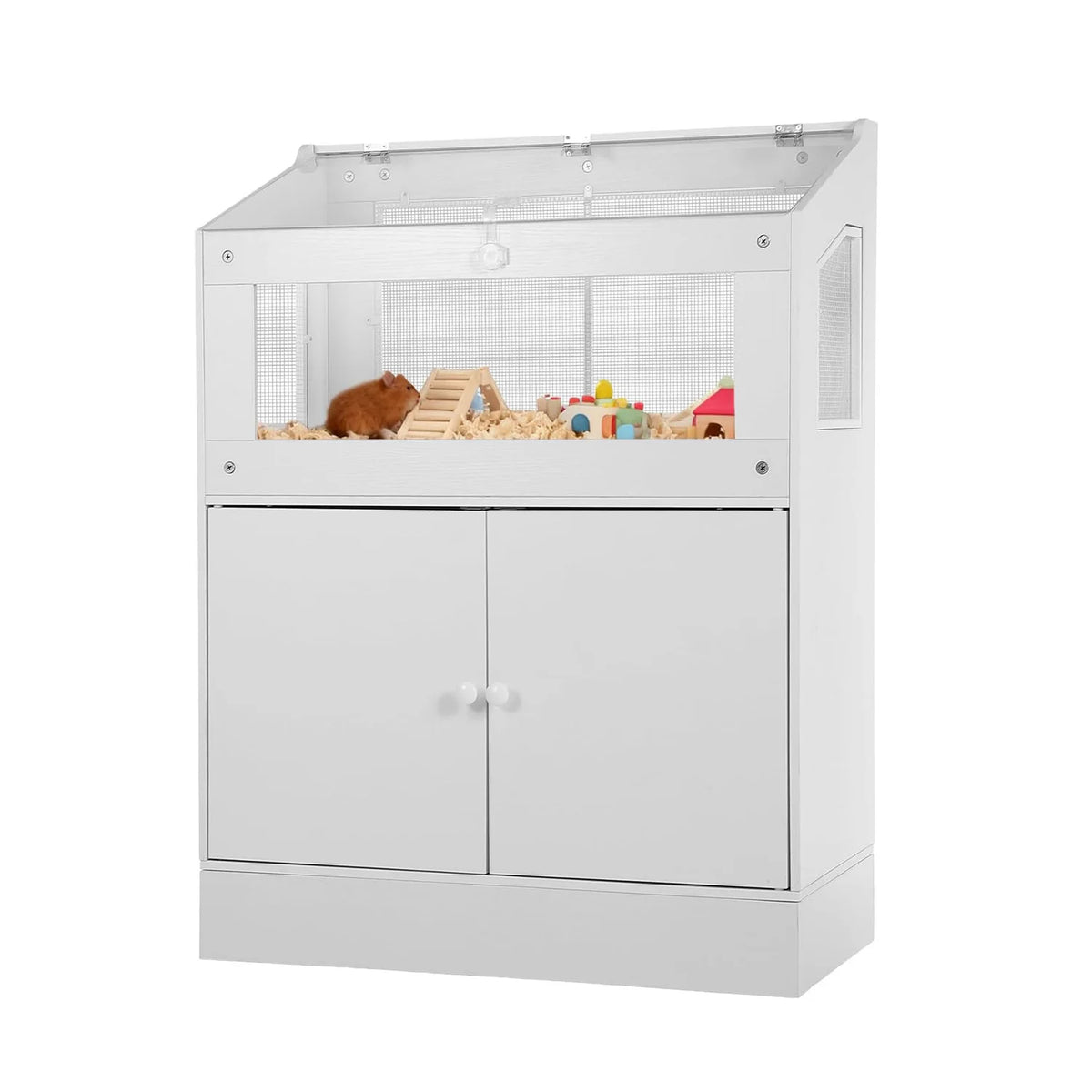 HiMISS Large Acrylic Pet Habitat With Storage Cabinet For Hamsters