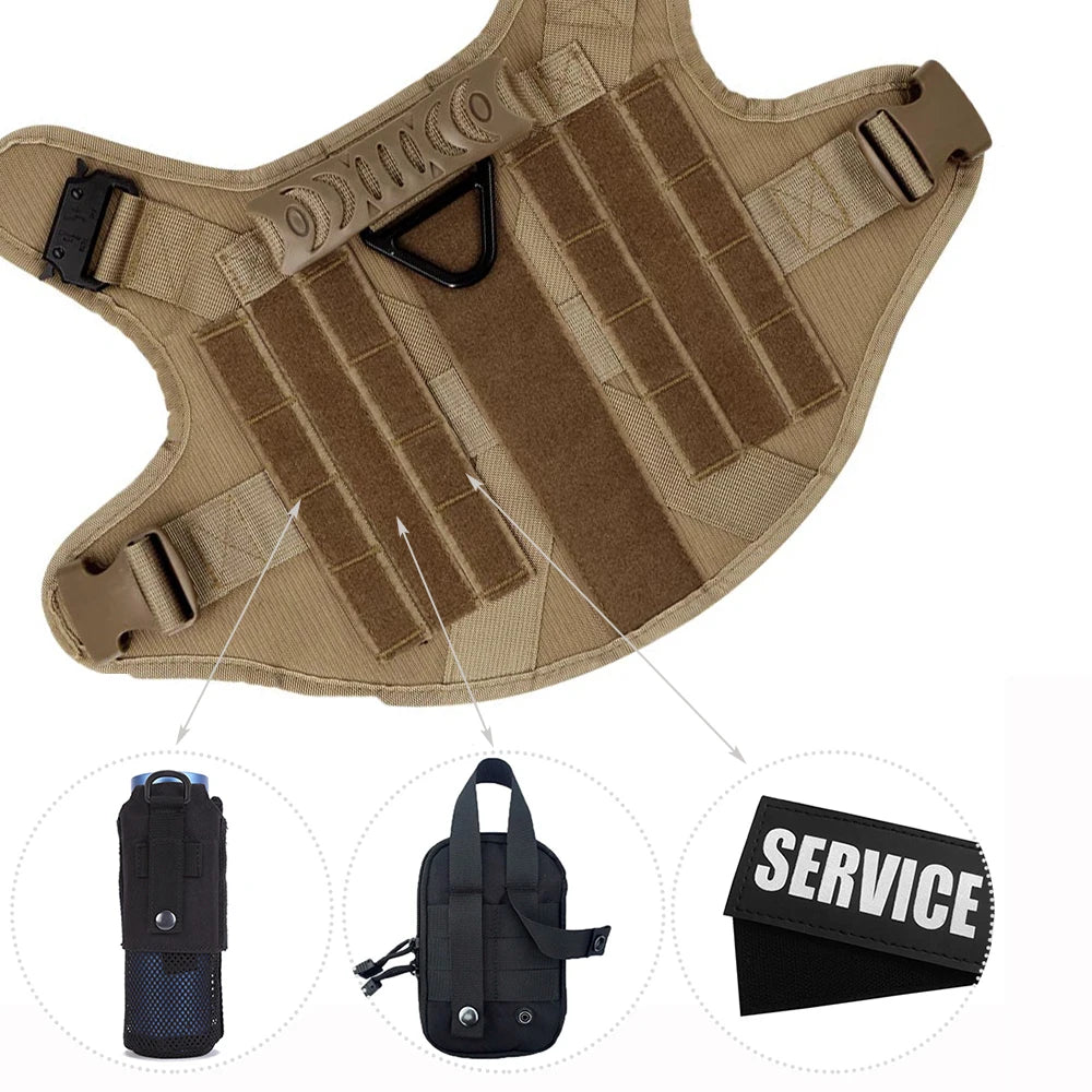 Large Dog Harness And Leash Set For German Shepherd Malinois Training