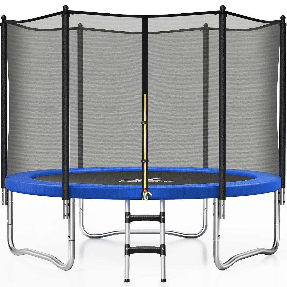 Outdoor Trampoline With Safety Enclosure Net And Rust Resistant Frame