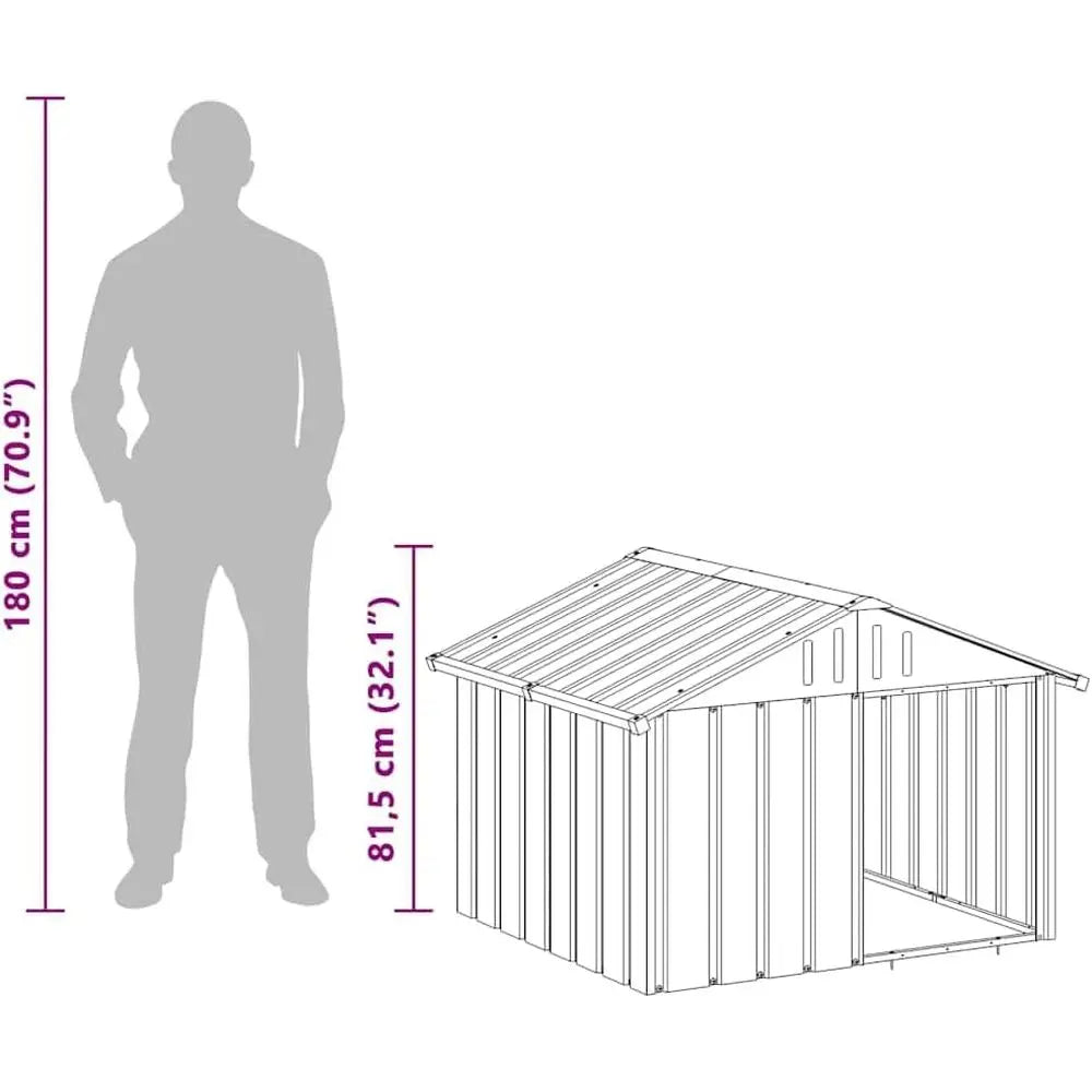 Durable Outdoor Metal Dog Kennel With Weatherproof Shelter