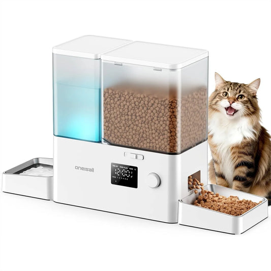 2-In-1 Automatic Cat Feeder And Water Dispenser Timed For Dry Food