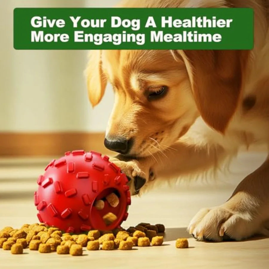 Interactive Treat Dispensing Puzzle Ball Dog Toy for Slow Eating