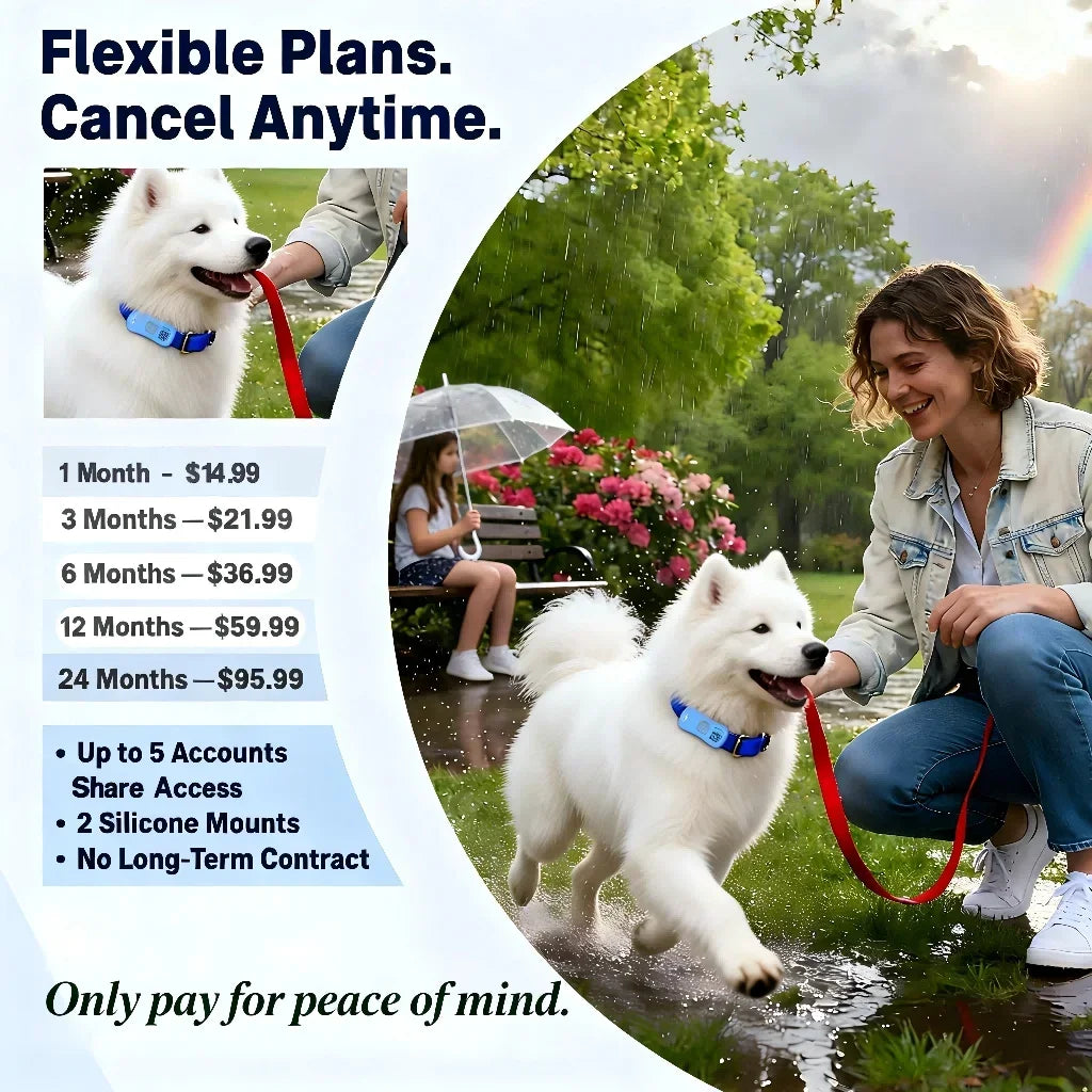WANWAYTECH GPS Pet Tracker With Unlimited Distance And LTE Tracking