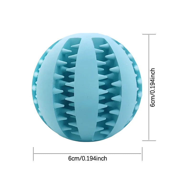 Rubber Dog Chew Ball Puzzle Toy for Teething and Training