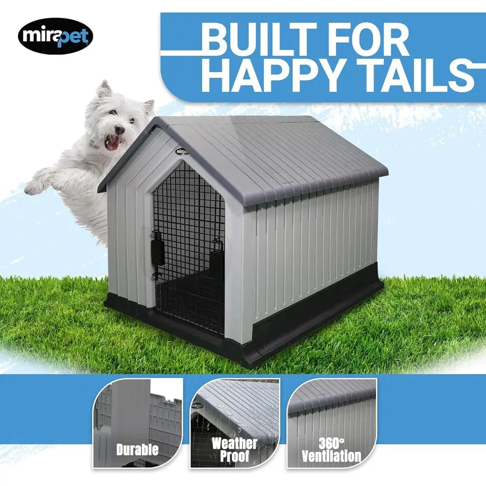 Durable Waterproof Plastic Dog House for Indoor and Outdoor Use