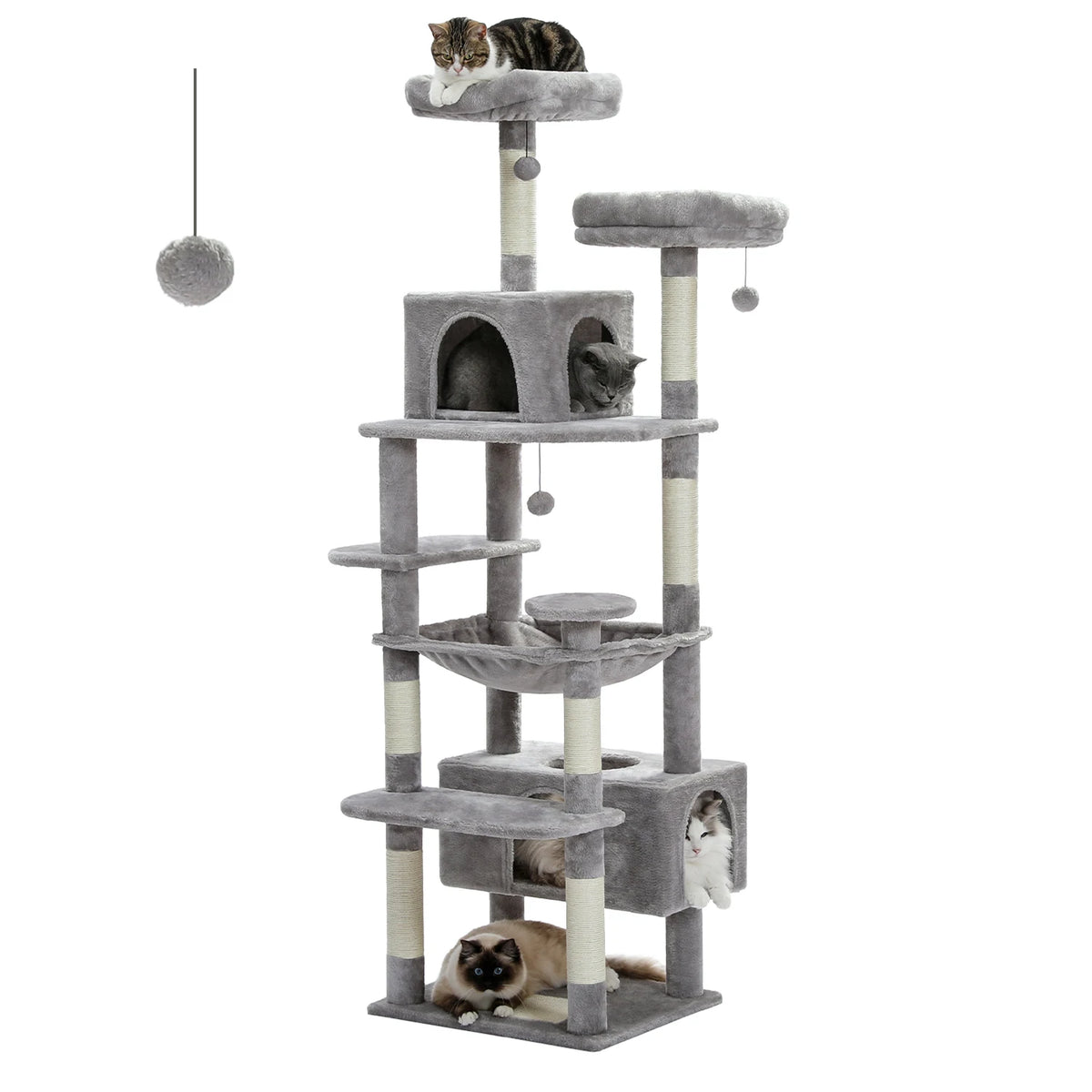PAWZ Road Large Cat Tree Tower For Indoor Cats Hammock