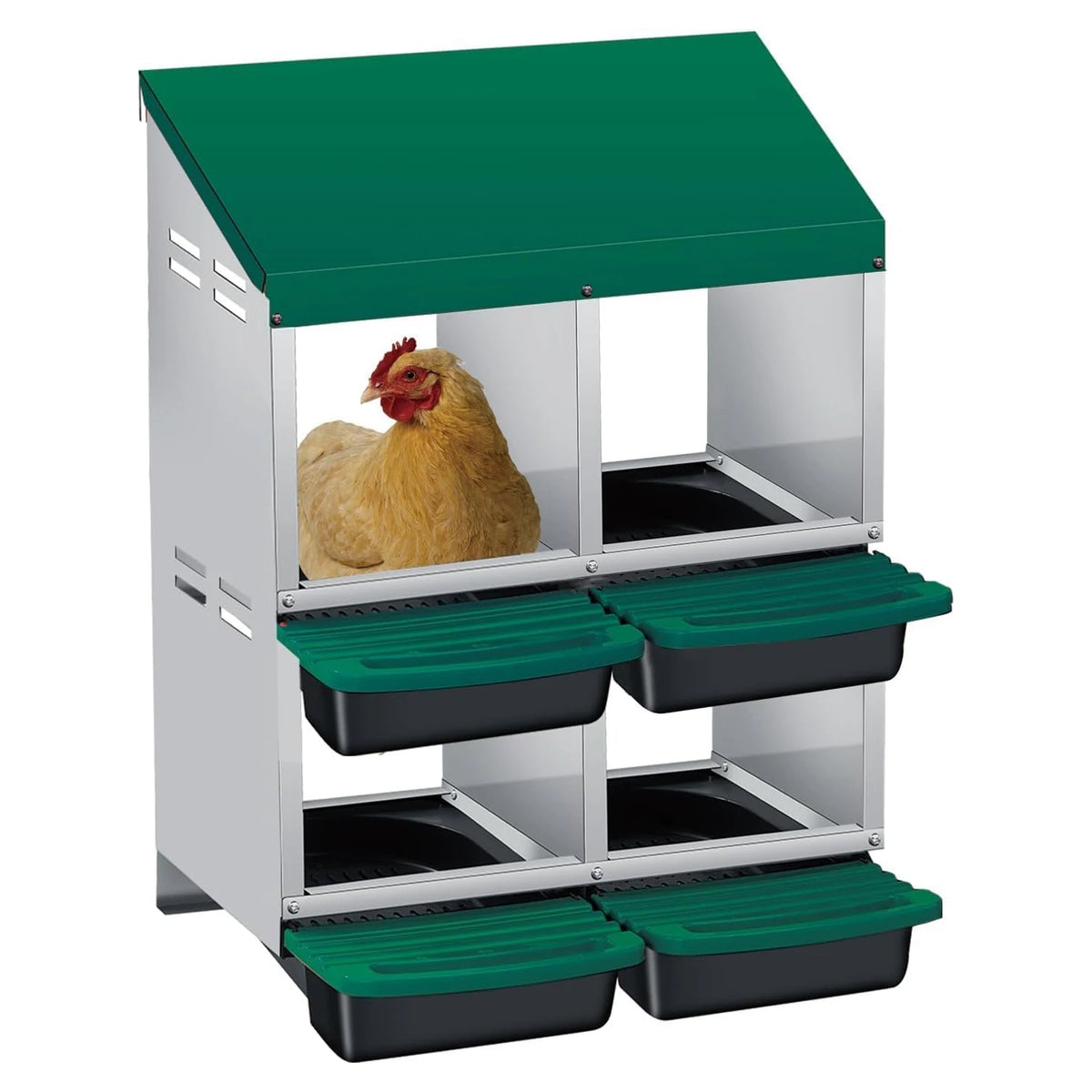 Twister.Ck Multi Compartment Metal Chicken Nesting Box