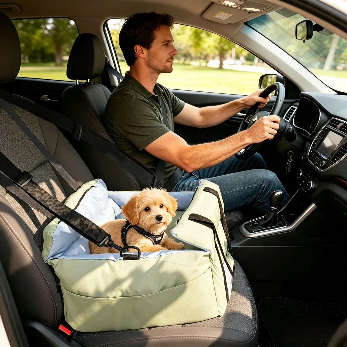 Small Dog Car Seat And Travel Carrier With Safety Belt