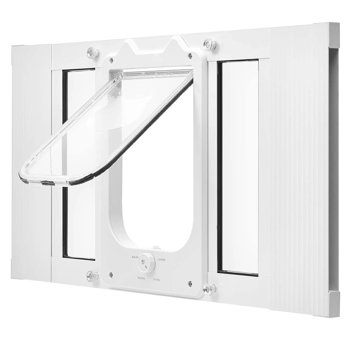 SucceBuy Adjustable Cat Door With Secure Locking Modes
