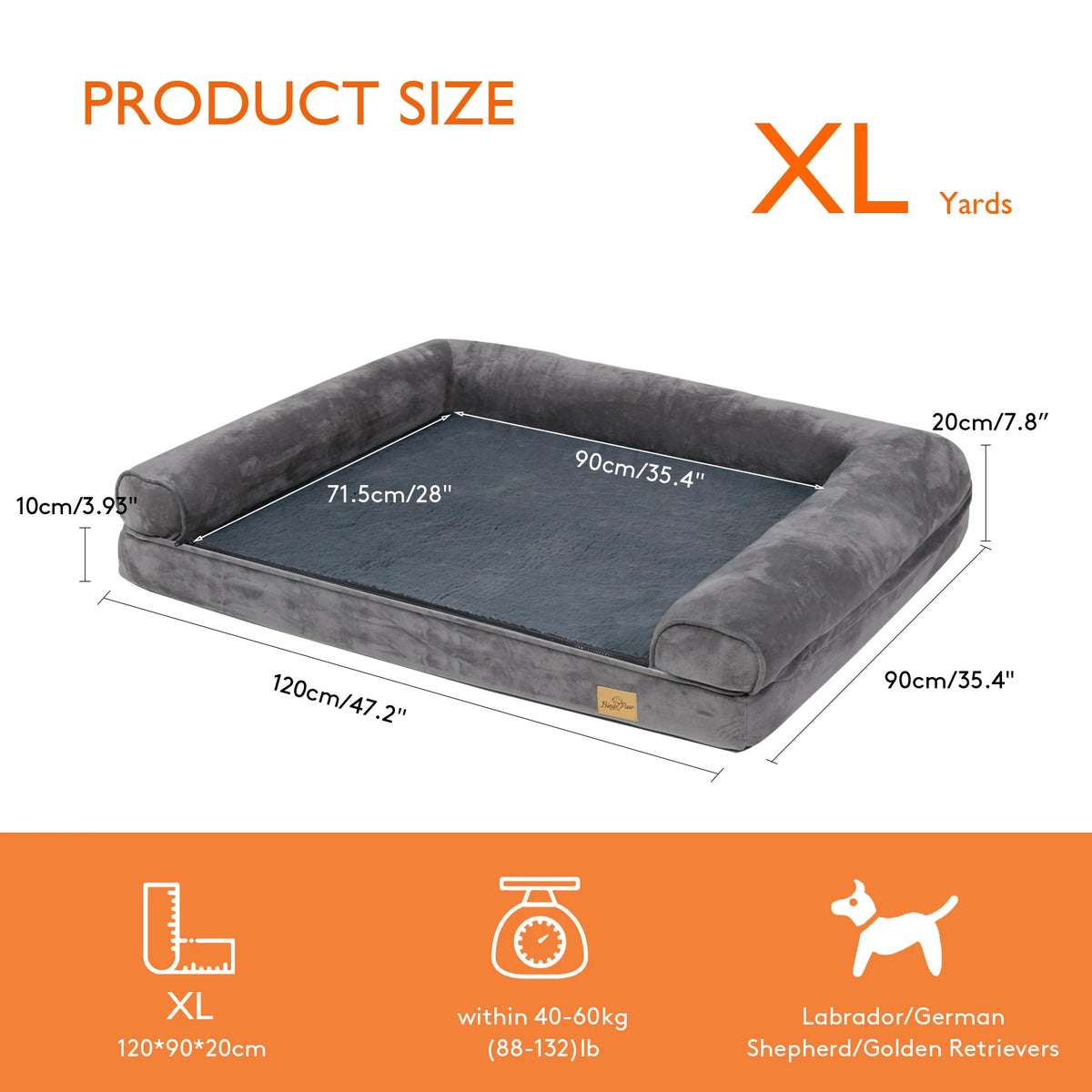 BINGOPAW Orthopedic Dog Bed Mattress With Removable Washable Cover