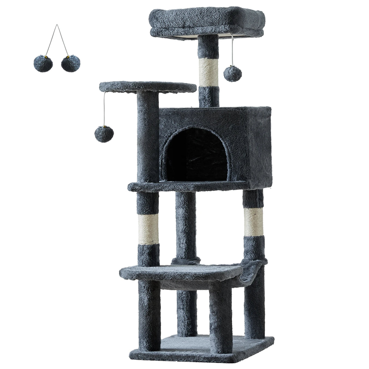 JHK Multi-Cat Cat Tree Climbing Tower With Sisal Posts