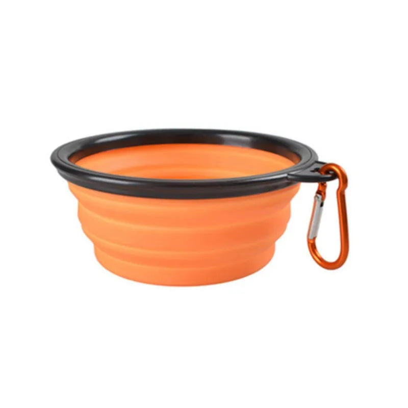 Durable Silicone Collapsible Travel Pet Food Bowl
