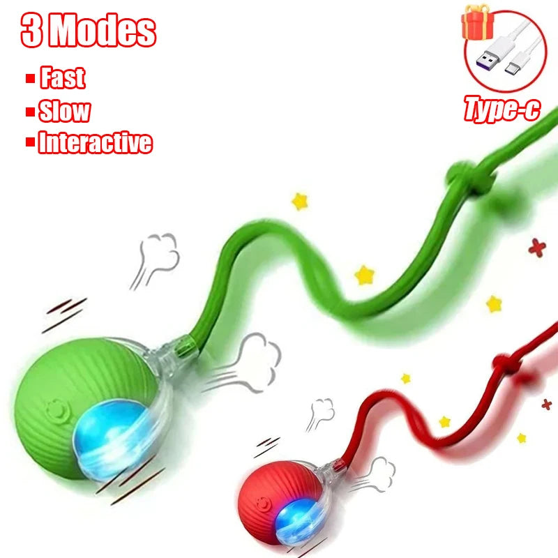 Automatic Interactive Rolling Ball Toy For Cats With Rechargeable Battery